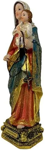 Vista 4 de miSantuario Nuestra Señora Del Rosario, Virge Del Rosario - Figura religiosa de 12 pulgadas de resina con estatua religiosa, Nuestra Señora