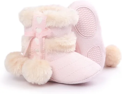 Vista 3 de Botas Estamico de invierno, con lazo, de nieve, de felpa, para niña