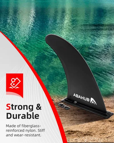 Vista 4 de Abahub Aleta central única SUP de 9/10 pulgadas con 1 tornillo de aleta sin herramienta, aletas de repuesto de SUP reforzadas con fibra de vidrio
