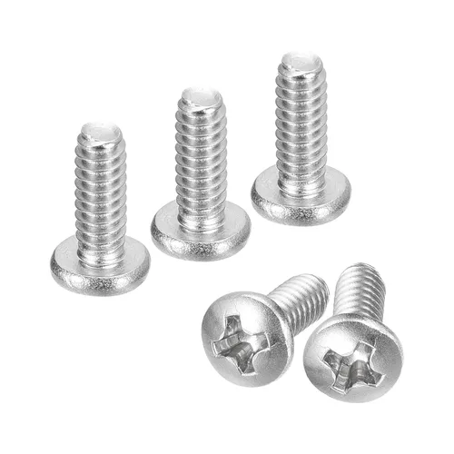 Vista 53 de uxcell Tornillos de máquina de cabeza redonda de 1/4-20x1, tornillo de acero inoxidable 304 18-8, accionamiento Phillips, totalmente roscado