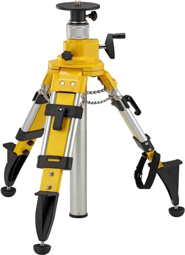 Vista 11 de Trípode de topografía, trípode de levantamiento de aluminio con abrazadera rápida de cabeza plana de 11 roscas de 5/8 pulgadas para estación total