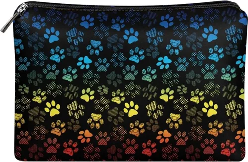 Vista 24 de Flashideas Bolsa de maquillaje portátil de cuero impermeable bolsa de cosméticos embrague maquillaje cepillo bolsa, Estampado De Mármol Azul 1