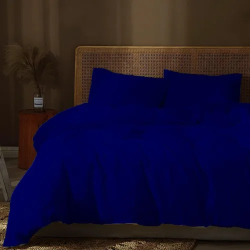 Vista 11 de Juego de funda de edredón de 3 piezas con 2 fundas de almohada, 100% algodón, funda de edredón extra larga para cama de tamaño individual/individual