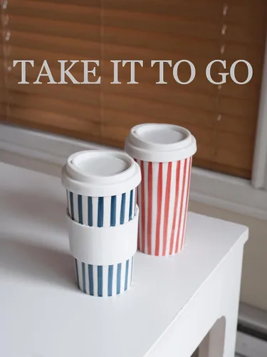 Vista 8 de Millie - Taza de viaje de cerámica con tapa, taza de café reutilizable de 12 onzas, esta taza de café de viaje de cerámica hecha a mano es apta