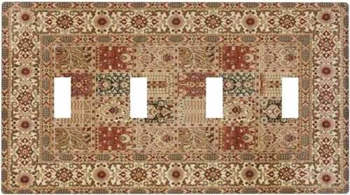 Vista 41 de Azulejos Negros Texturas Modernas Retro Marruecos 1 Gang Cubierta de Interruptor de Luz Sin Dispositivo Placa de Pared en Blanco Decorativa Placa
