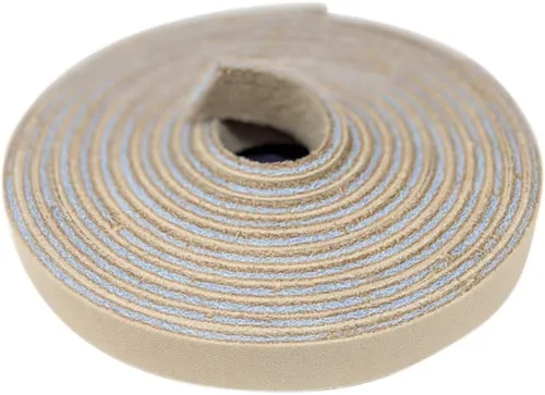 Vista 3 de TOFL Genuine Leather Strap, Top Grain Cowhide Craft Strip – Beige (2 Pack)