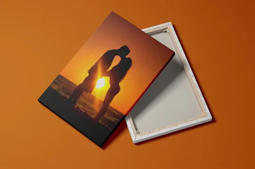 Vista 3 de Woaiting Lienzo personalizado con tus propias fotos, decoración de pared para hombres, regalo de novio, marco de lienzo personalizado
