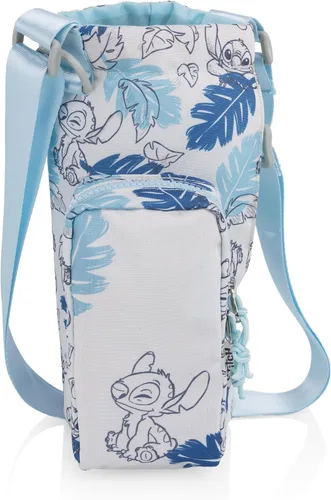 Vista 2 de PICNIC TIME Disney Lilo & Stitch - Bolsa para vaso de 40 onzas, bolsa cruzada aislada para vaso con correa y bolsillo para teléfono, se adapta a