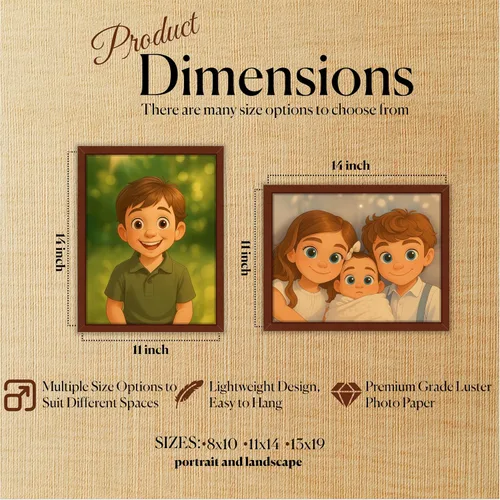 Vista 5 de Convierte tu foto en un retrato de estilo de dibujos animados 3D, obra de arte personalizada única, personaje personalizado de parejas, familia