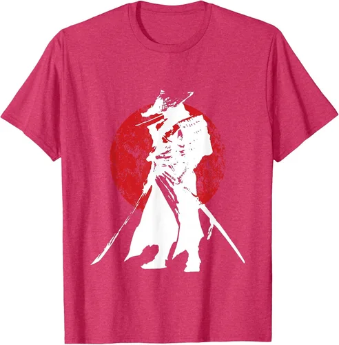 Vista 30 de Vintage Japanese Samurai Retro Bushido Warrior Japan Sword T-Shirt Asphalt Grey