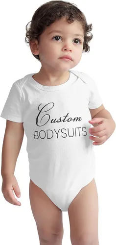 Vista 2 de Xiovio Customize Body personalizado para bebé, camisas personalizadas para niños, agrega tu imagen de foto de texto, Blanco