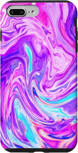 Vista 9 de Funda de gradiente de color tormenta rosa púrpura abstracto para iPhone 15