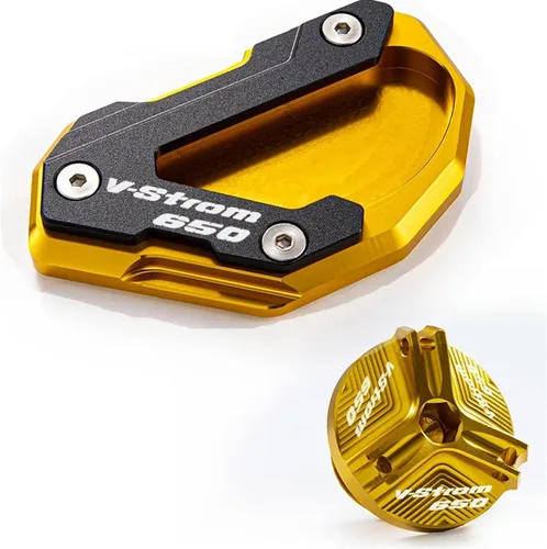 Vista 16 de Soporte de extensión lateral Soporte de extensión y tapa de llenado de aceite para Suzuki DL650 V-Strom 650 XT 650XT Vstrom650 (Color A Negro)