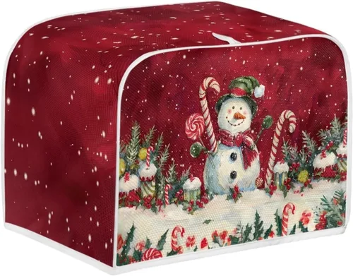 Vista 48 de Dolyues Beach Toaster Cover 2 Slice Universal Size Microwave Oven Dustproof Cover Women Gift Small Bread Cover with Portable Handle
