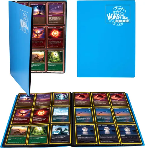 Vista 18 de Monster Binder - Álbum de tarjeta coleccionables, 9 bolsillos para tarjetas, retiene 360 de Yugioh, Magic, y Pokémon, Blanco mate