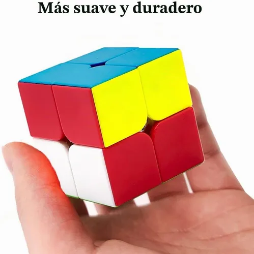 Vista 5 de Cubo de velocidad 2x2, rompecabezas clásicos de cubo de 2 x 2 de juguete (sin cosquillas)