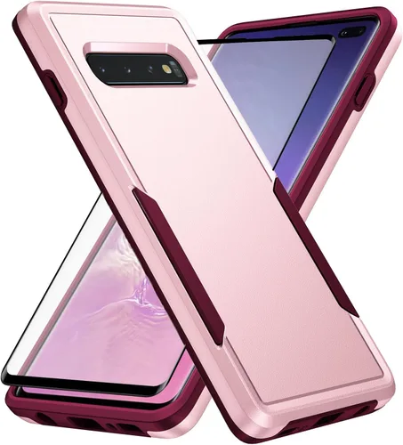 Vista 11 de Asuwish Funda para teléfono Samsung Galaxy S10 Plus con protector de pantalla y delgada híbrida de cuerpo completo, accesorios para celda protectora