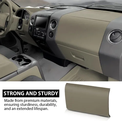 Vista 3 de G-PLUS Cubierta del Panel del Bisel del Tablero Lado del Pasajero Guantera Superior Compatible con Ford F150 2004 2005 2006 2007 2008 Beige