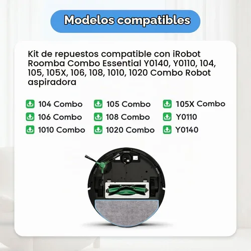Vista 2 de Piezas de repuesto para iRobot Roomba 104/105/105X Combo Essential (RVG-Y1)