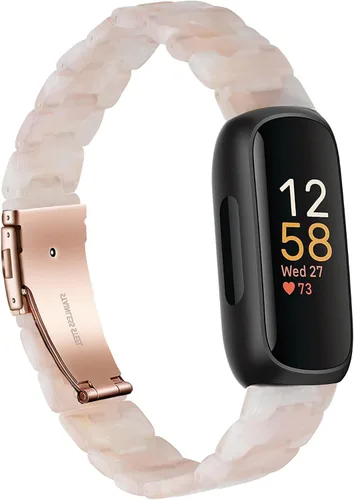 Vista 10 de Correa compatible con Fitbit Inspire 3 para mujeres, correa de reloj de resina de repuesto ajustable para Fitbit Inspire 3