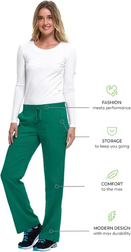 Vista 5 de Healing Hands Pantalón de hospital de etiqueta púrpura para mujeres modelo Taylor 9095 2 con cordón y 2 bolsillos