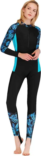 Vista 4 de Traje de Baño para Mujer, Diseño de Una Sola Pieza, Manga Larga, Traje para Surf, Protección Solar