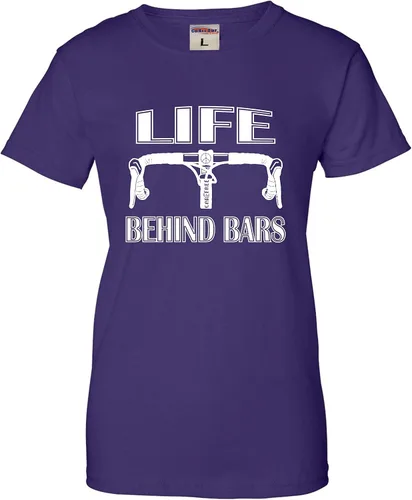 Vista 5 de Go All Out Camiseta divertida de bicicleta para mujer Life Behind Bars