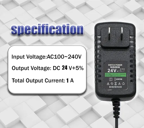 Vista 3 de Adaptador de fuente de alimentación DC 24V 1A 24W Interruptor transformador AC 110V/220V a DC 24V 1amp Convertidor de conmutación Controlador LED