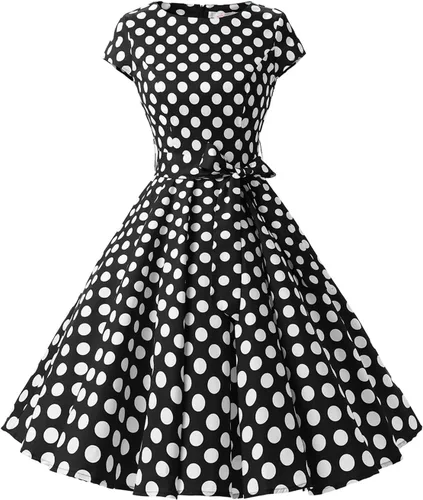 Vista 97 de Dressystar - Vestidos clásicos de fiesta con mangas casquillo, estilo Rockabilly y retro de la década de 1950