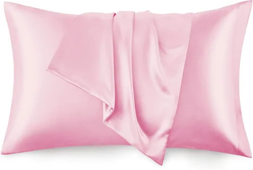 Vista 13 de Love's cabin Funda de almohada de satén para cabello y piel, similar a las fundas de almohada de seda, paquete de 2 fundas de almohada