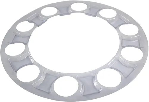 Vista 5 de Kits de cubiertas de eje delantero de plástico ABS cromado con cubretuercas roscables de 1.29 pulgadas para semirremolques en pares (con puntas)