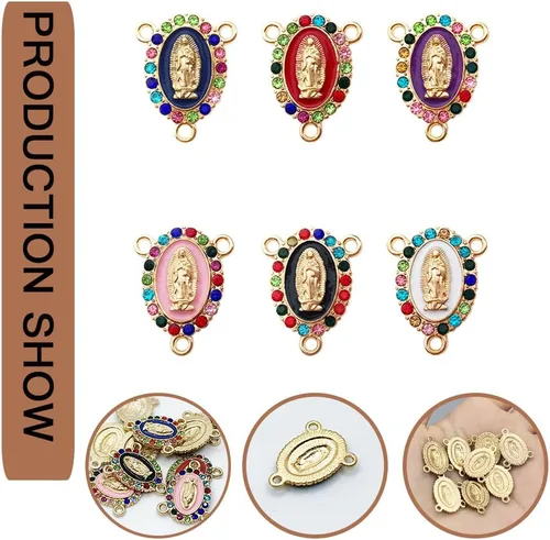 Vista 3 de 8 dijes de flamenco, colgantes de esmalte de flamenco de pájaros tropicales de aleación rosa y roja, mini flamenco para hacer joyas, pulseras