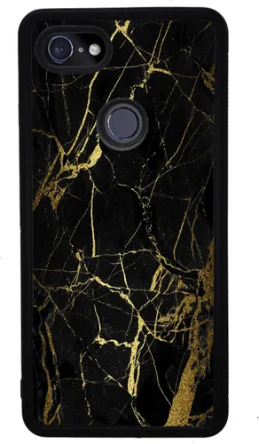 Vista 4 de Funda de goma negra de mármol negro y dorado compatible con Google Pixel 10, 10 Pro, 10 Pro XL, 9a, 9 Pro, Pixel 9, Pixel 9 Pro XL, 8a, 8 Pro, 8, 7