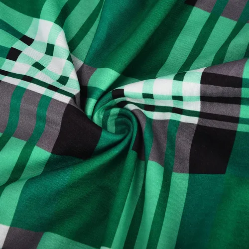 Vista 6 de Conjuntos navideños dos piezas traje familiar camisas manga corta pantalone cortos cuadros