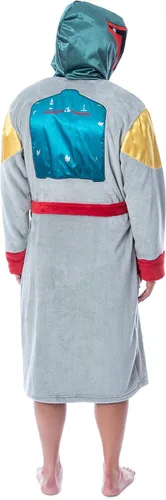 Vista 3 de INTIMO Star Wars Boba Fett Bounty Hunter - Bata de baño de forro polar para hombres y mujeres, Multi