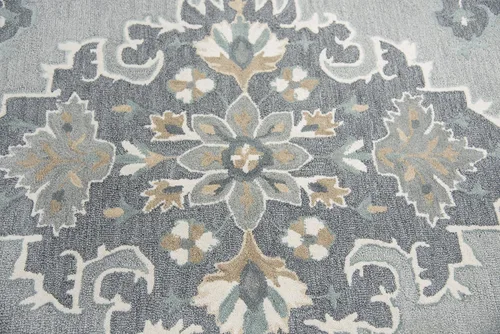 Vista 6 de Rizzy el hogar rs933 a hand-tufted vibrátil área alfombra, Gris, 2 '6" X 8