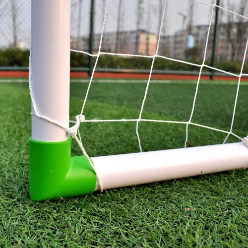 Vista 2 de Portería de fútbol portabilidad de 6 x 4 pies, redes de fútbol para patio trasero, juego de entrenamiento de portería de fútbol con hebillas de red