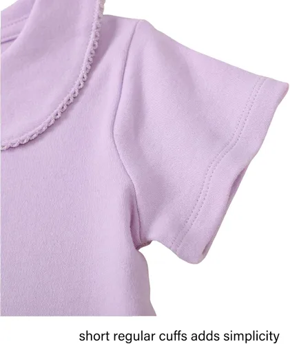 Vista 7 de ROMPERINBOX Mameluco básico de manga corta con cuello de Peter Pan para bebé niña de 0 a 24 meses