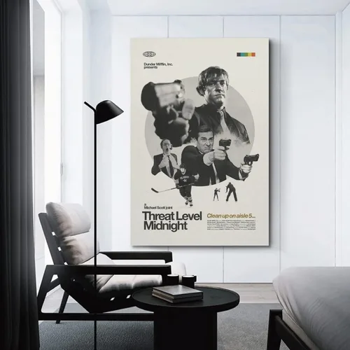 Vista 3 de Póster de película de medianoche de nivel de amenaza, póster artístico y arte de pared, póster moderno para decoración de dormitorio familiar, 08 x