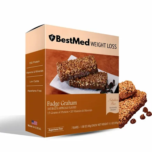 Vista 14 de BestMed - Barra de proteínas – 0.55 onzas de proteína, baja en carbohidratos, baja en azúcar, alta fibra, baja en calorías, barra nutricional