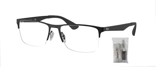 Vista 2 de Ray-Ban RX6335 - Lentes rectangulares para hombres y mujeres + paquete con kit de lentes de cortesía de diseñador iWear
