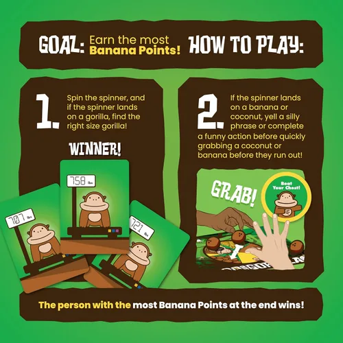 Vista 3 de Juego de Mesa 800 Pound Gorilla de Taco Cat Goat Cheese Pizza - Divertido Juego de Cartas Familiar para Niños y Adultos – Ideal para Noche
