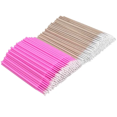 Vista 10 de Brochas micro aplicadoras y hisopos de algodón de microblading – Suministros de belleza de precisión para extensiones de pestañas, maquillaje