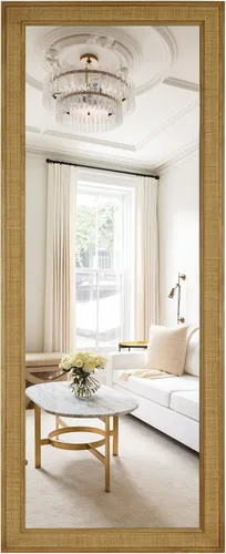 Vista 15 de WallBeyond Espejo de Pared de Ratán Rectangular, Espejo de Ratán de 32 X 44 Pulgadas con Marco de Madera para Decoración de Pared, Baño, Sala