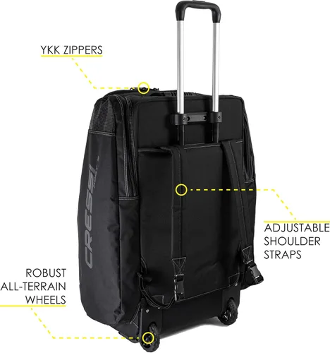 Vista 3 de Cressi Strong Capacity Roller Luggage Bag with Backpack Straps - Moby 5 designed in Italy