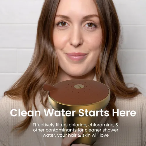 Vista 5 de AquaTru Shower - Filtro de ducha avanzado que elimina las impurezas del agua dura para apoyar la piel saludable, cuero cabelludo, cabello, reducir