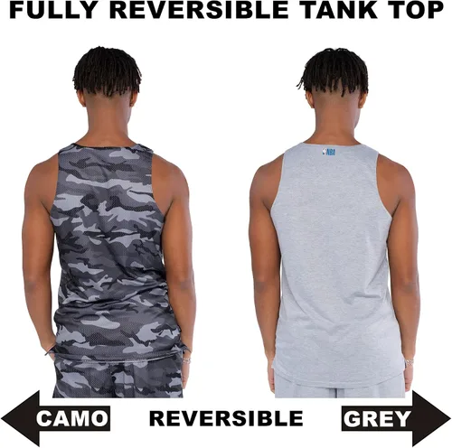 Vista 2 de Ultra Game NBA - Camiseta sin mangas reversible súper suave para hombre