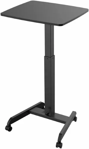 Vista 11 de Kantek Carrito móvil para laptop, altura ajustable (29-49 pulgadas), estación de trabajo para computadora portátil rodante 23.6 x 20.5 pulgadas