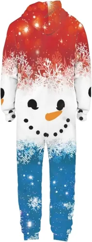 Vista 6 de AFPANQZ Enterizo unisex ajustado con capucha para el hogar, pijama con bolsillo frontal con capucha, talla S-4XL