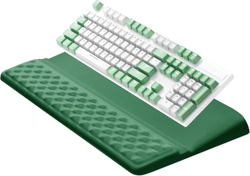 Vista 19 de Ospelelf Almohadilla para reposamuñecas para teclado, cómodo soporte ergonómico para teclado, accesorios de escritorio de oficina, artículos Anémona
